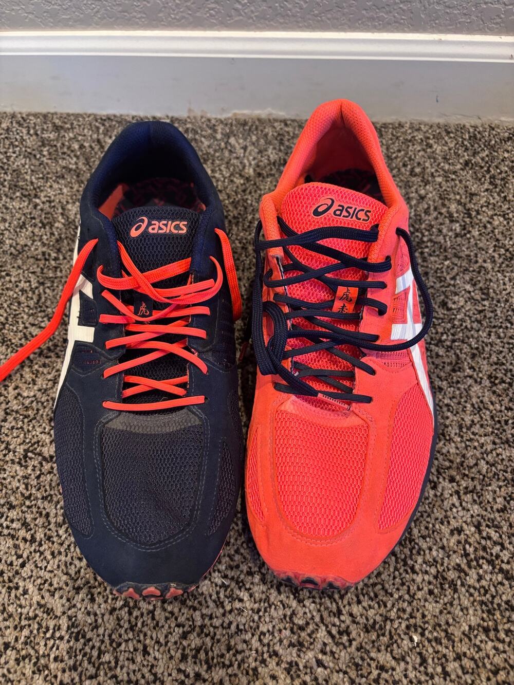 Asics Orange and blue shoes